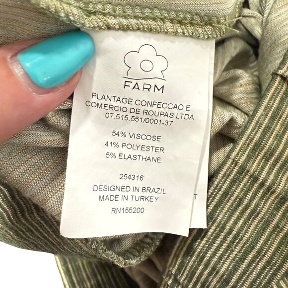 Farm Rio Guadeloupe Wide Leg Tropical Palm Parrot Print Pants Size M - Picture 6 of 9